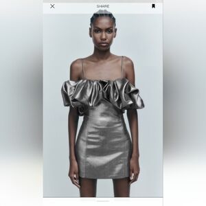 Zara voluminous short dress Sz-M